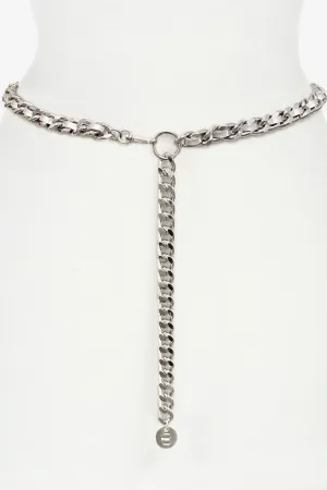 Brave Leather Doone Chain Belt Metallic Silver