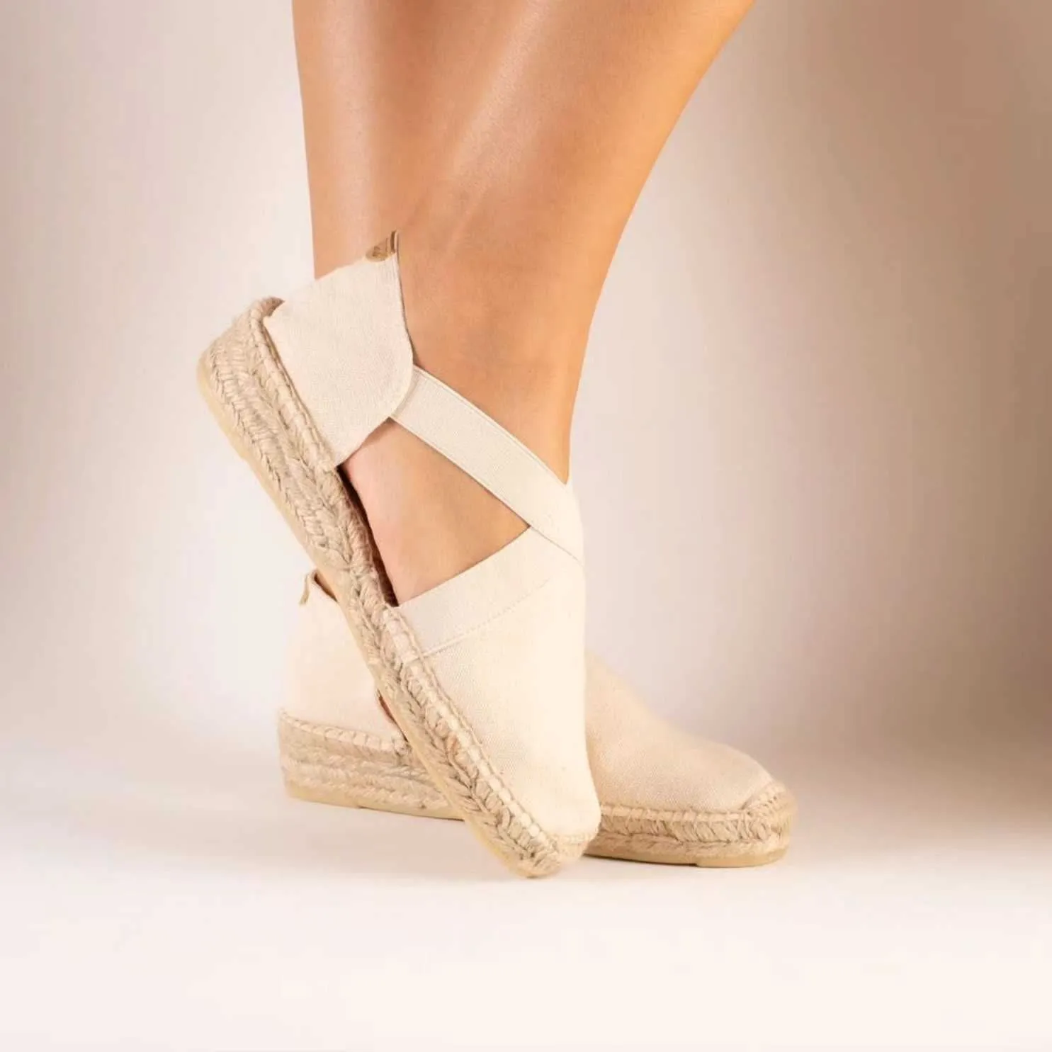 Canvas  Espadrille with Jute Sole for Women - Elastic