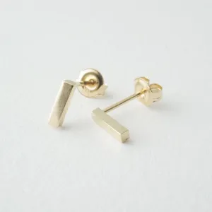 Drop Bar Earrings, 14k Gold