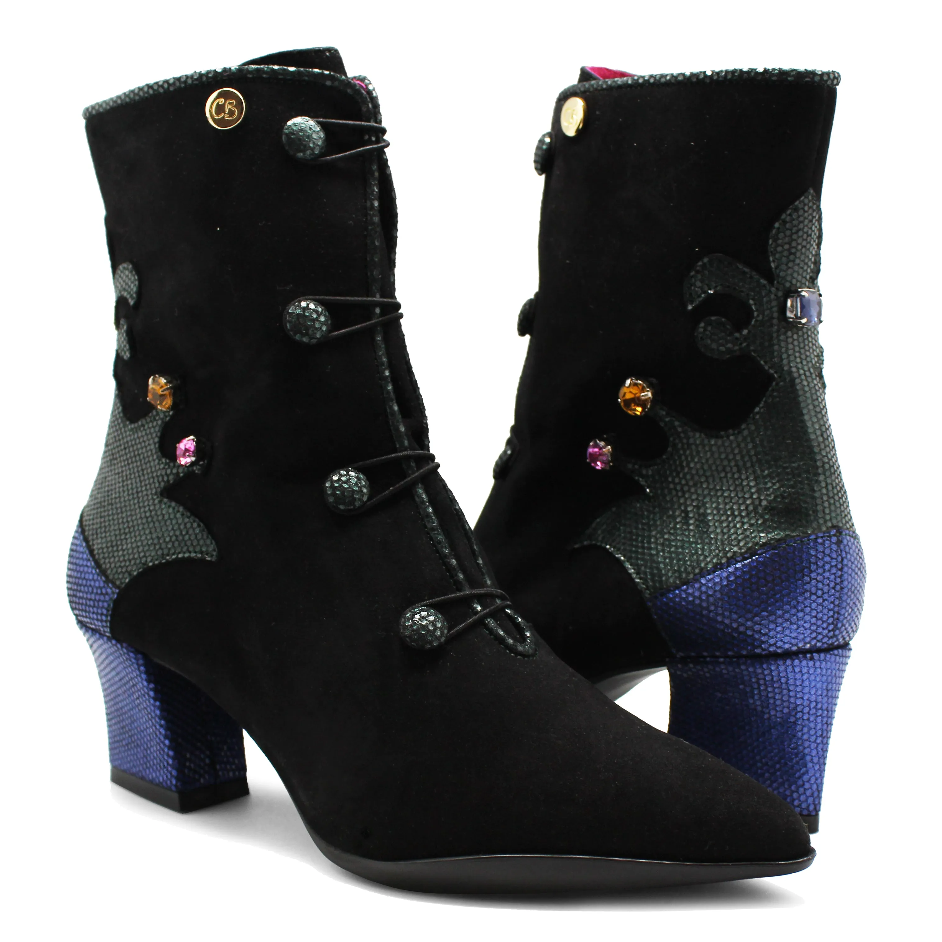 Emperor-Black suede ankle boot