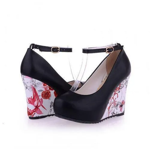 Floral Wedge Shoes