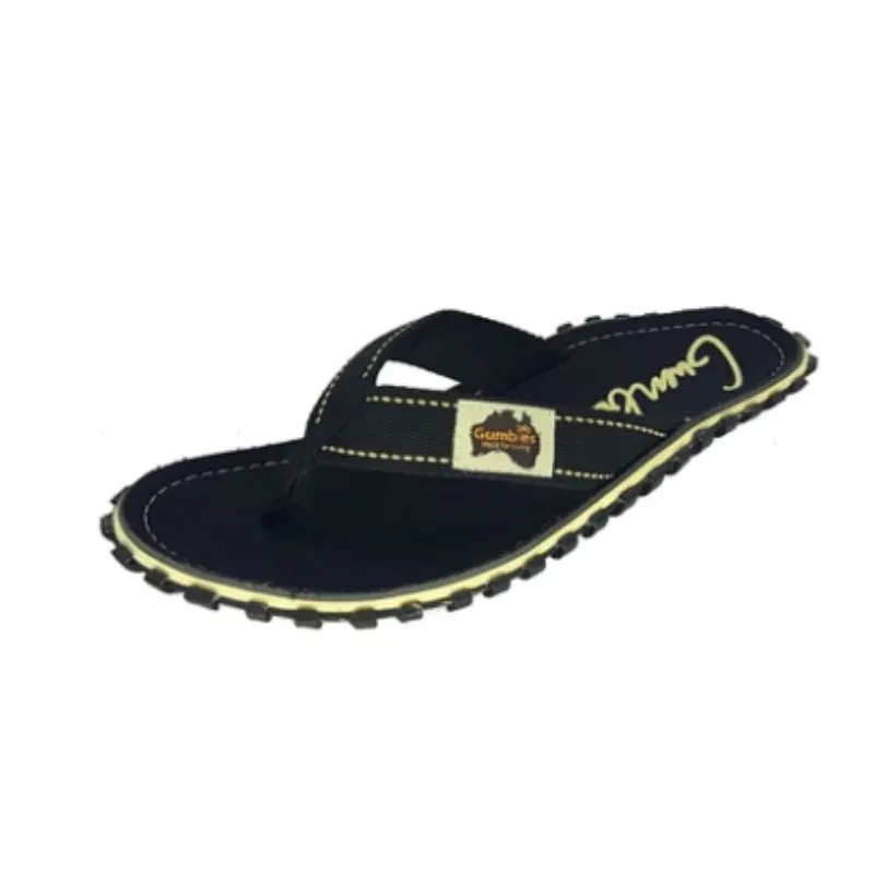 Gumbies Islander All Black Signature Men's / Women's Flipflops