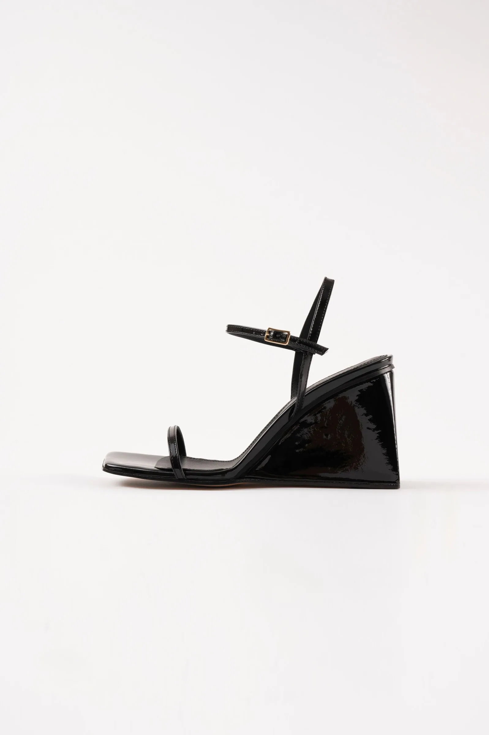 MIRTA - Black Patent Leather Sandals