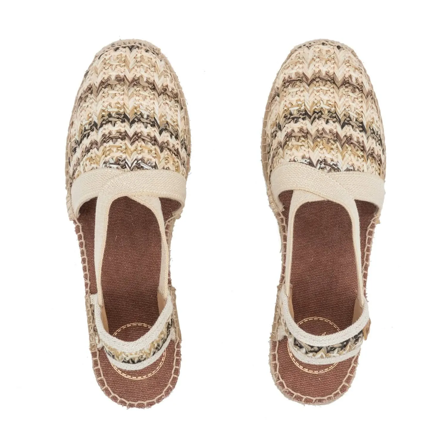 plain Cotton Blend Wedge Espadrille for Women - Terra-HK