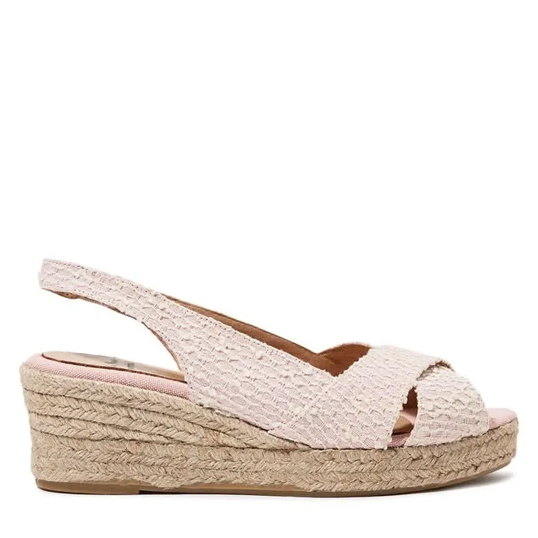 Renewed Basic Cotton Blend Wedge Espadrille for Women - Mabel-VS