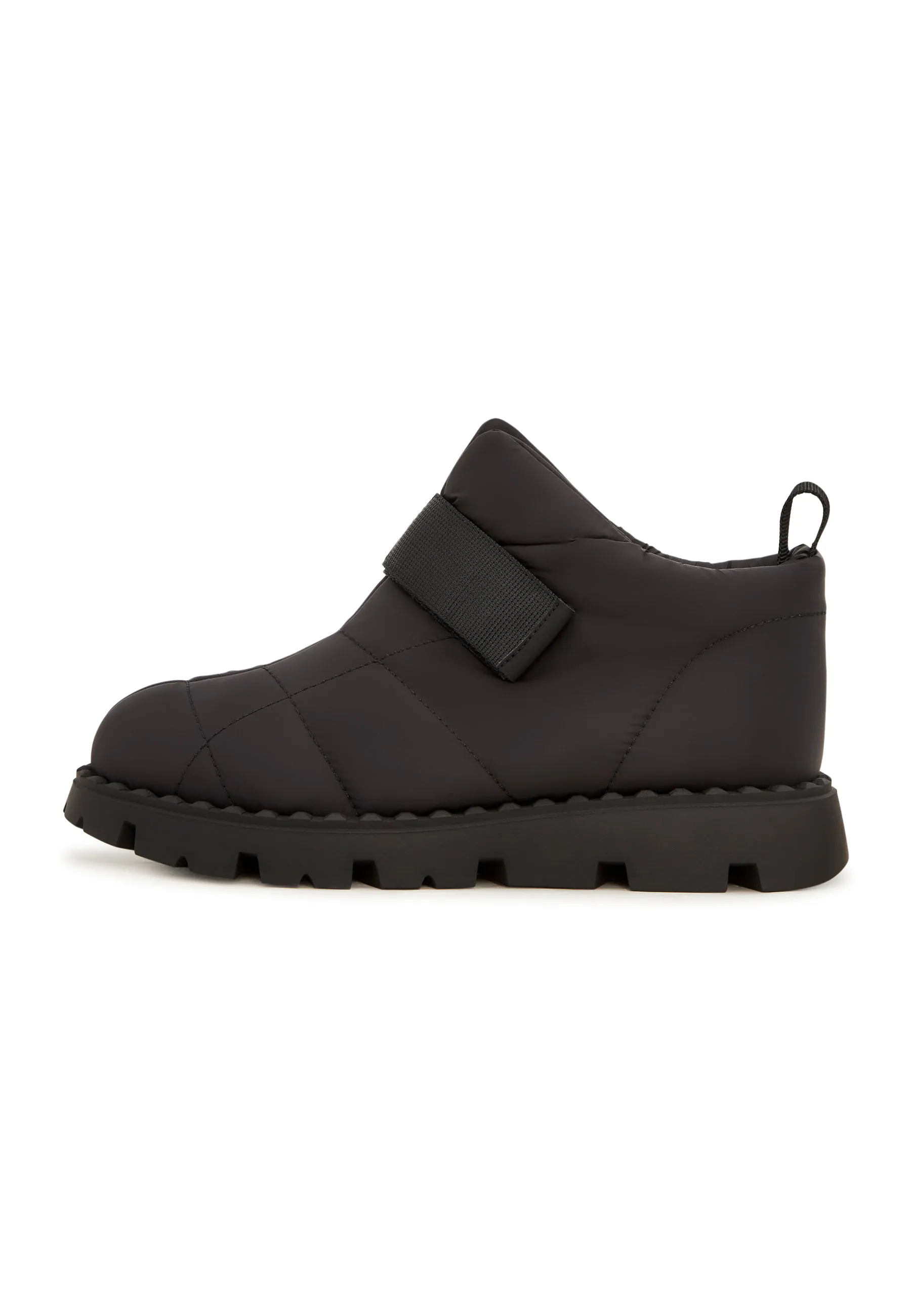 Suede Wool-Lined Winter Boots - Black