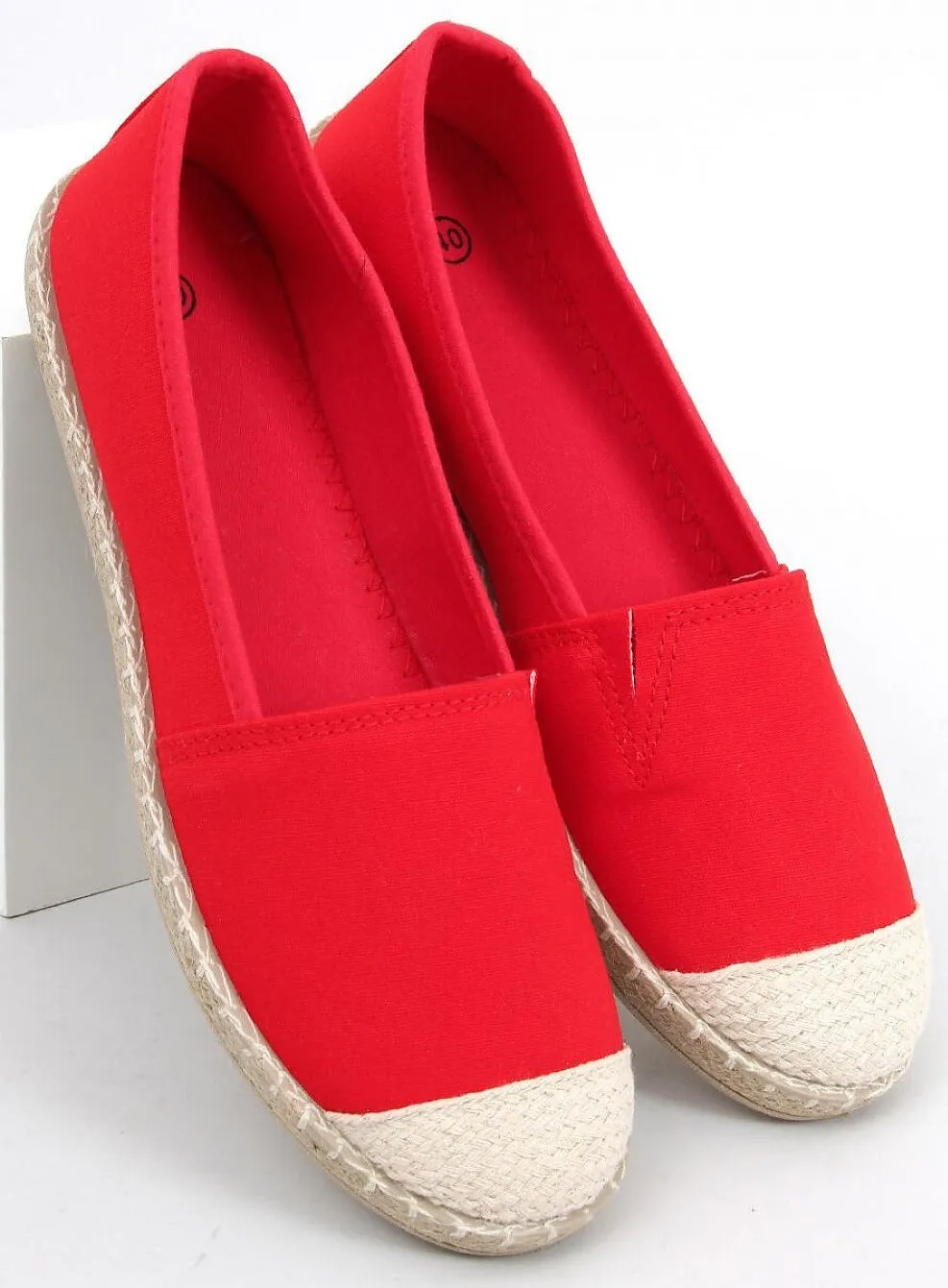 TEEK - Red Flat Espadrille Loafer Shoes